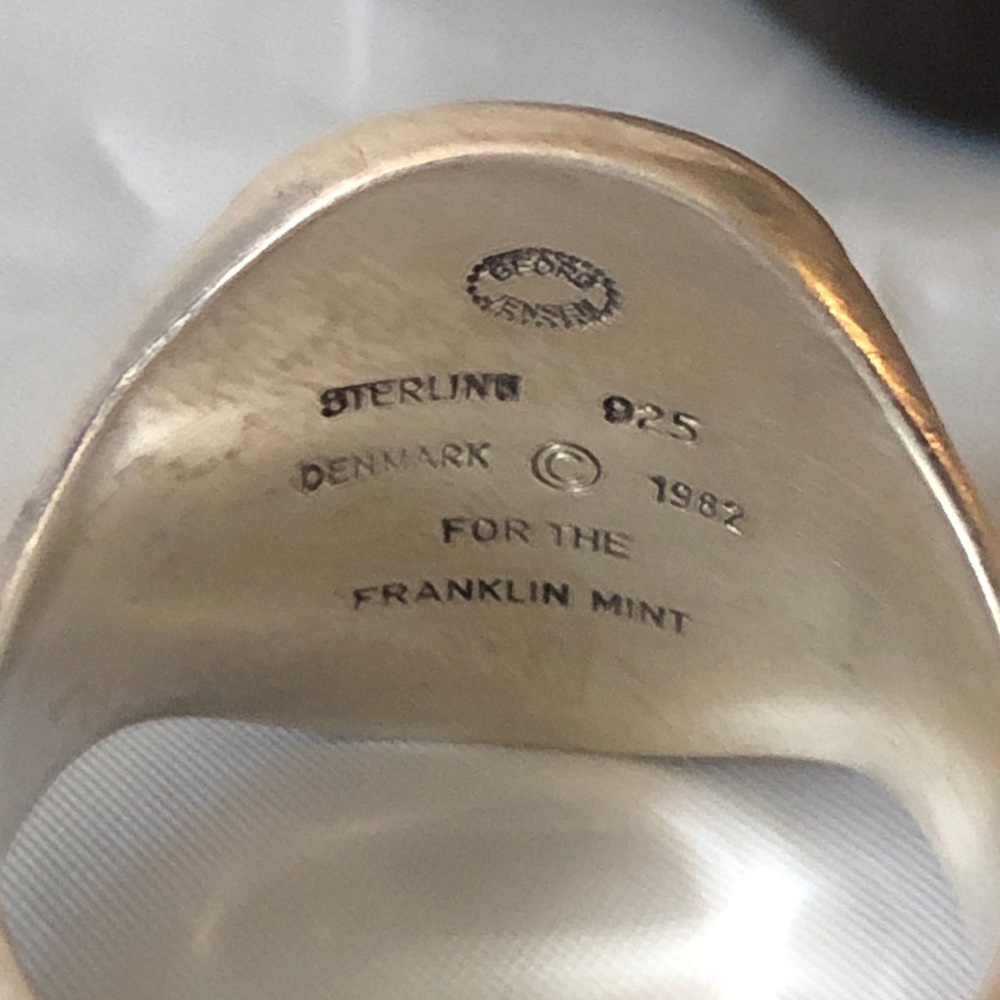 Sterling silver Eagle ring by George Jensen, Denmark original case COA size 11.5 - Picture 8 of 8
